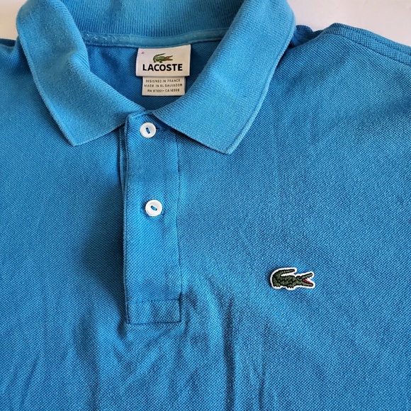 Lacoste Men's Size X Large Blue Polo Short Sleev - Picture 4 of 7